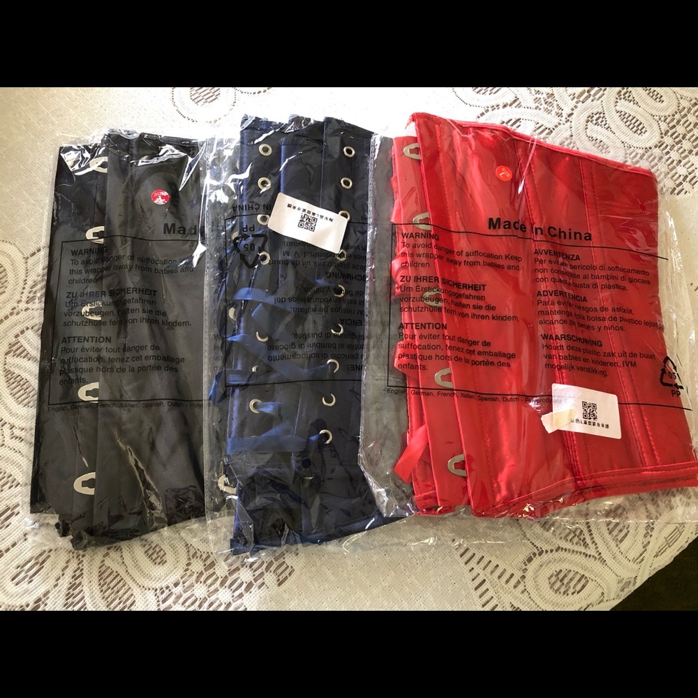New corsets,no tags,never used